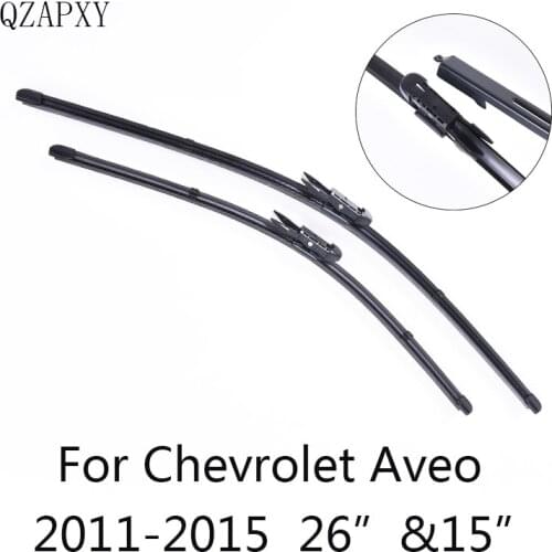 QZAPXY Car Wiper Blades for Chevrolet Aveo Second Generation T300 26"&15"2011 2012 2013-2015Car Accessories Windshield Wipers