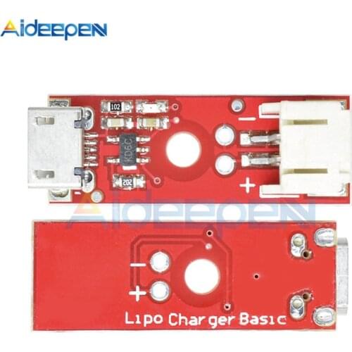 LiPo Charger Basic Micro-USB 3.7V 500mA Lithium Battery Charger Module Micro USB Interface Charging Board