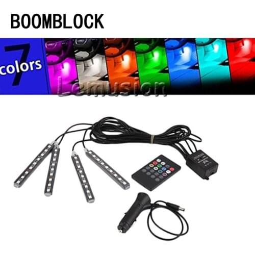 BOOMBLOCK Car Colors LED Light Music Control For Saab Chevrolet Cruze VW Passat B5 B6 B7 Toyota Corolla 2008 RAV4 Accessories