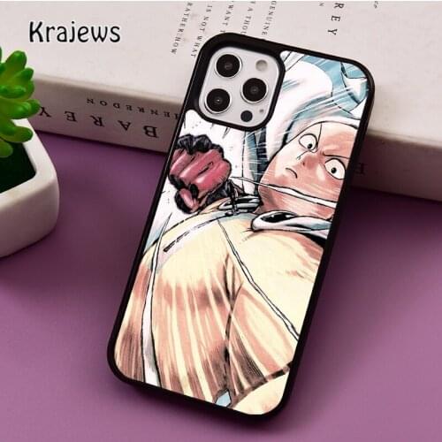 Anime One Punch Man Saitama phone Case For iPhone 5 SE 2020 6S 7 8 Plus 12 mini 11 Pro X XR XS Max Samsung S8 S9 S10 coque Cover