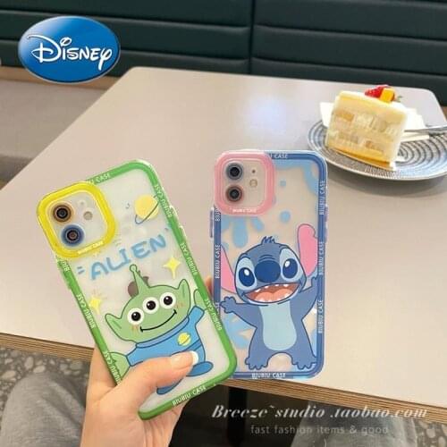 Disney Phone Case for IPhone 6S/7/8P/X/XR/XS/XSMAX/11/12Pro Stitch Alien Phone Case Cover