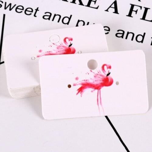 100x Jewelry Earring Ear Studs Hanging Display Holder Hang Cards 5.0x3.0cm