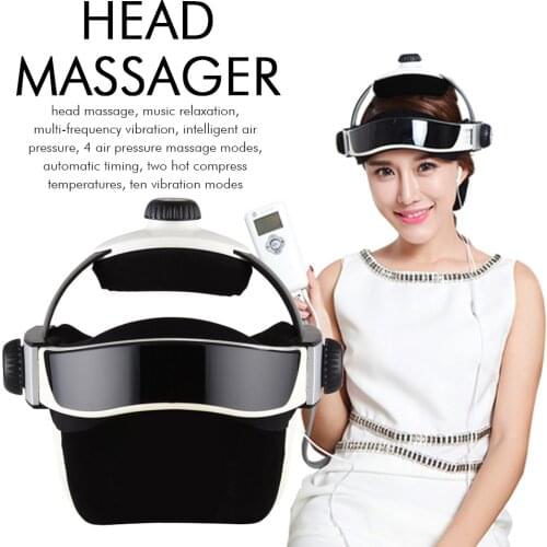 Electric Head Massager Brain Massage Helmet With Music Adjustable Head Size Instrument Household Head Massage Relaxation Device