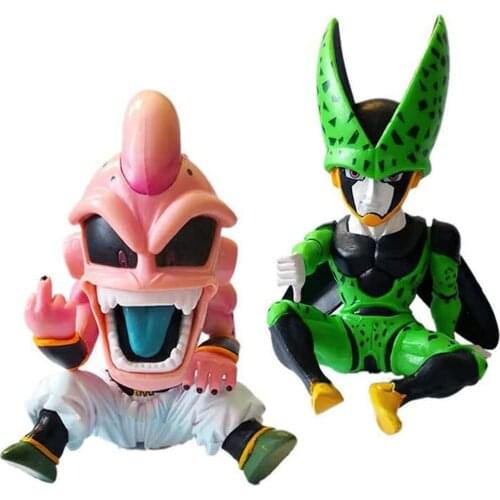 Dragon Ball Z Figures Anime Q Version Buu Frieza Action Figure Majin Cell Collection Ornaments Cartoon Kawaii Boy Kids Toys Gift