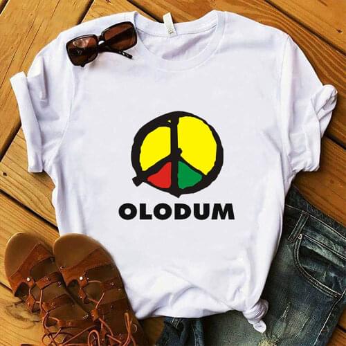 Summer Antiwar Michael Jackson OLODUM Womens T-shirt Harajuku Graphic MJ T-shirt White Camiseta Mujer Womens Clothes