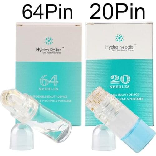 Hydra Roller 64 20 Pins CE 0.25mm 0.5mm 1.0mm Micro Titanium Microneedle Derma roller Stamp gel tube Skin Hydra Roller needle