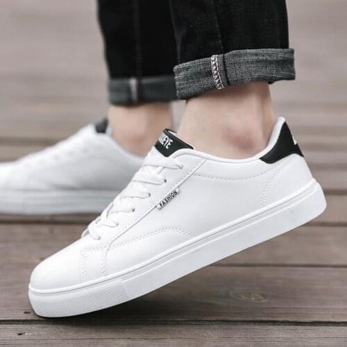 Men Leather Sneakers Male Comfortable Sport Running Sneaker White Casual Shoes Man Fashion Breathable Shoes Zapatillas Hombre