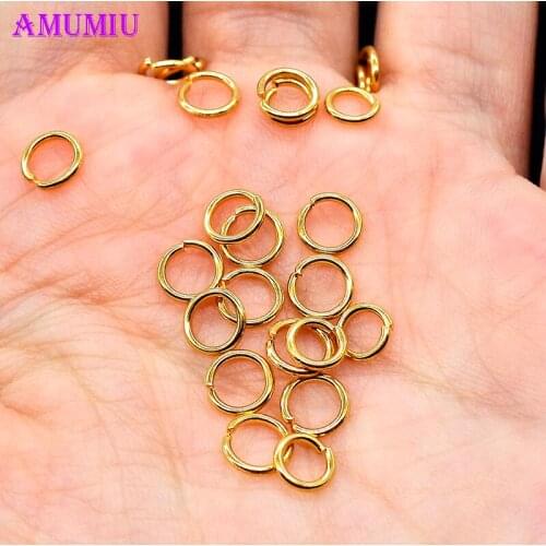 AMUMIU Lobster Buckle Clasps Small Circle Jewelry Accessories Gold Color 100PC 1000 Pieces A003A