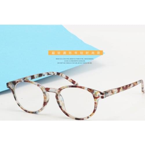 Ladies Round Reading Glasses Anti-Blu-ray Glasses High-end New Fashion Spectacle Frame Plain All-match Frame