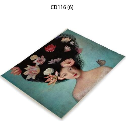 Cute Girl Print Pattern Dish Mat Drink Coasters 32*42 Tischset Placemat Kitchen Decoration Cushion Serviette De Table Tissu Mat