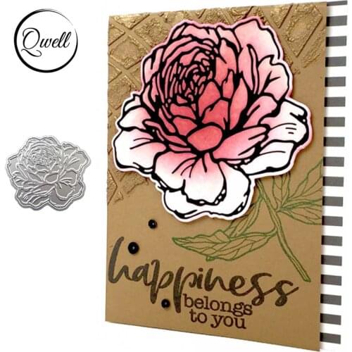 QWELL Flower Hot Foil Plate and Metal Cutting Dies for Scrapbooking and Cards Making Paper Embossing Craft New 2019 die cuts