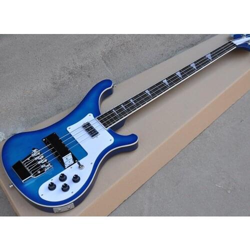 Factory Outlet-4 Strings Blue Electric Bass with 22 Frets,Rosewood Fretboard