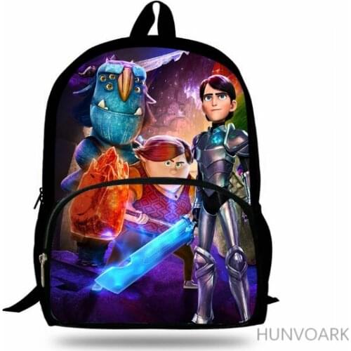 16-inch Mochila Infantil Trollhunters Print Backpack Children School Bags Boys Age 7-13 Teenagers Backpack Kids Cartoon Rucksack
