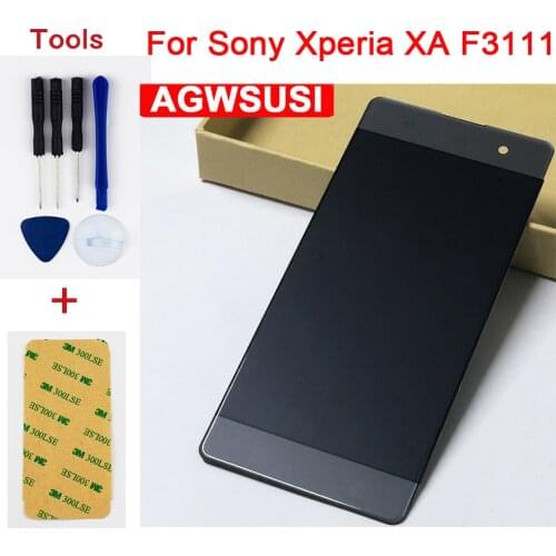 For Sony Xperia XA F3111 F3112 F3113 F3115 LCD Touch Screen Digitizer Sensor Glass + LCD Display Monitor Panel Assembly Frame