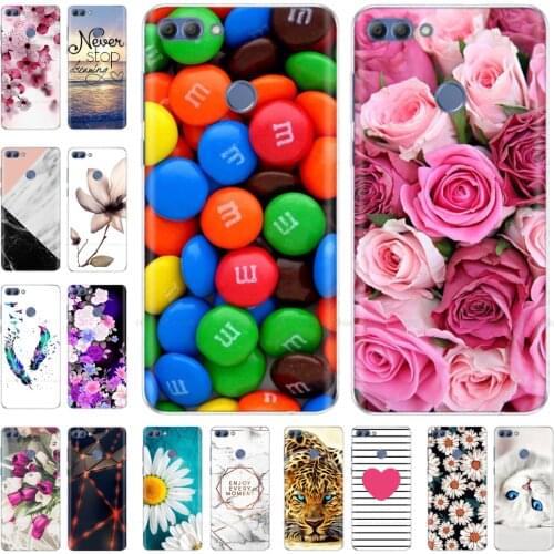 Huawei P Smart Case Soft Silicone Transparent Back Cover TPU Phone Case for Couqe Huawei P Smart Cover FIG-LX1 Enjoy 7S Case