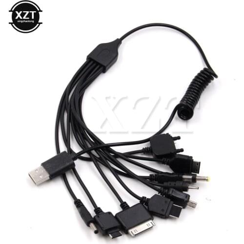 AT Universal 10 in 1 USB Multi Charger Retractable Design Charging Cable Cord Phone Cable For Various Cellphone Charging Cable