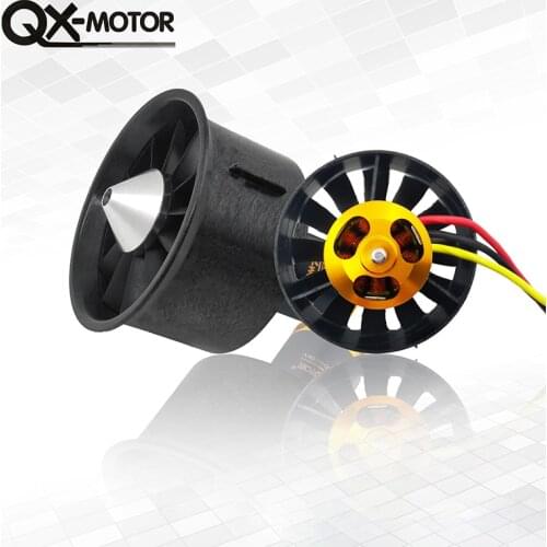 QX-MOTOR 64mm EDF 2822 2200KV Motor Brushless Duct Fan Composite Material Housing 12 Blade For RC Airplane Drone Parts