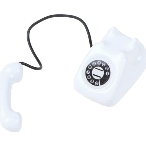 1/12 Dollhouse Miniature Phone Telephone Pretend Play Doll House Furniture Toys