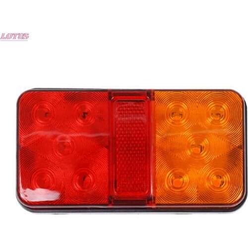 Car Truck Taillights 12V 2W 10 LED Truck Car Trailer Rear Tail Light Stop Indicator Lamp Taillight Turn Signal Lamp Waterproof