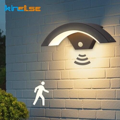 12W Outdoor Waterproof LED Wall Light Garden landscape Lighting Residential Corridor Villa Modern Sensor wall sconce Fixtures
