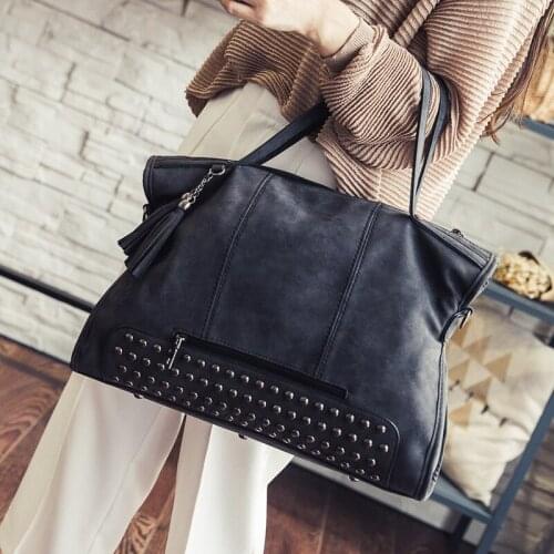 121017 yesetn new hot women handbag female fashion rivet shoulder bag