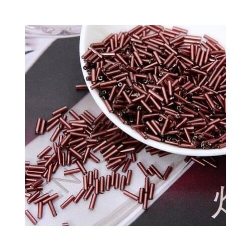 2017 Hot Sale 2*6MM 60G/1440Pcs Silver Core Czech Glass Seed Bugle Beads Jewelry Garment Accessories Dark Purple