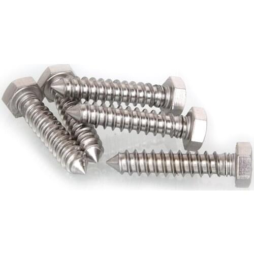 4pcs M8 stainless steel hexagonal screws self-tapping bolt quality household screw bolts 25mm-50mm length