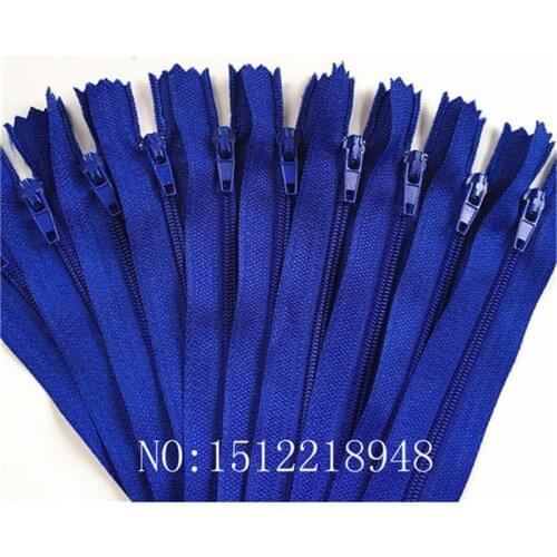 50pcs ( 8 Inch ) 20 cm deep blue Nylon Coil Zippers Tailor Sewer Craft Crafters &FGDQRS #3 Closed End