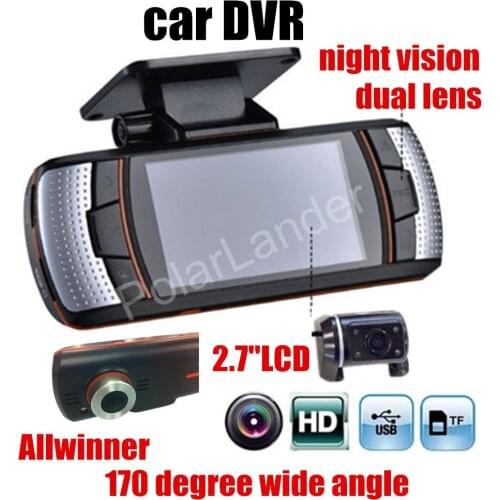A1 Dual Lens Car DVR Allwinner 1080P auto Video Recorder Night Vision Dash Cam camcorder camera vehicel with rear camera