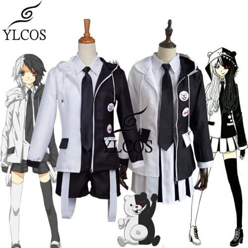 Anime Danganronpa Monokuma Costume Cosplay Uniform Halloween Party Unisex Full Set Custom Made