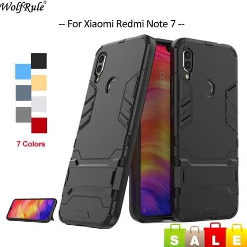 For Cover Xiaomi Redmi Note 7 Case TPU & PC Holder Bumper Protective Back Phone Case For Xiaomi Redmi Note 7 Cover Xiomi 6.3
