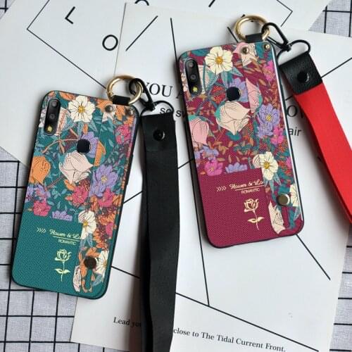 Flower wristband TPU case For Asus Zenfone Max Pro M2 ZB631KL ZB633KL Neck Lanyard Back cover For Asus 5Z ZE620KL ZS620KL