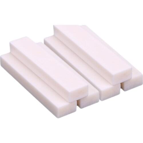 DIY 6Pcs Buffalo Bone Bridge Nuts Blank 52x6x10mm for Acoustic Folk Guitar