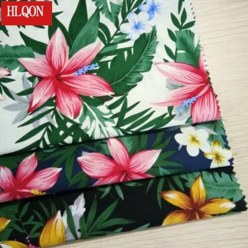 HLQON cotton printed Cashew flowers fabric used for Textile patchwork sewing women dress clothing skirt shoe by 100x150cm