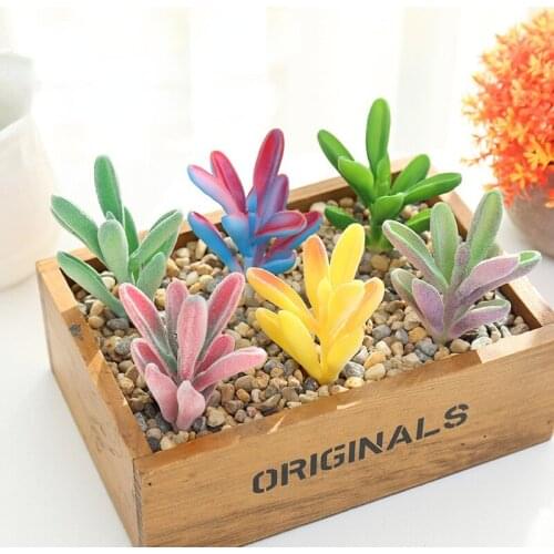 1pc Artificial Simulated Succulents Plant Bonsai Home Office Desktop Garden Decorative Ornament Adornments Fake Plant Potted