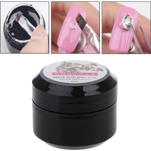Strong Nail Art Rhinestone Glue Gel Adhesive Resin Gem Jewelry Decor 8ml Nail Salon Tools