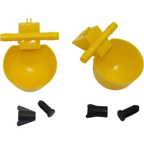 Chicken Automatic Drinking Fountains with 10mm Barb Poultry Drinker Hanging Cup Birds Quail Water Bowl Farm equipment 30 Pcs