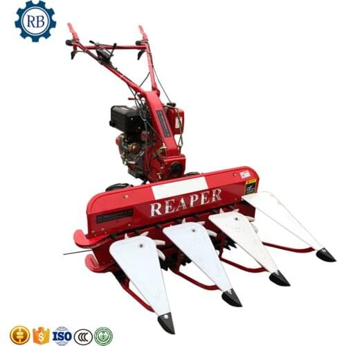 Best Price utomatic Walking Tractor Reaper Mini Rice Wheat Harvester rice paddy harvesting machine