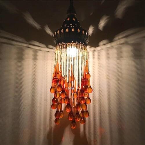 Moroccan Turkish Style Retro Vintage Pendant Light E27 Base Mediterranean Style Decoration Mosaic Hanging Lamp luminaria