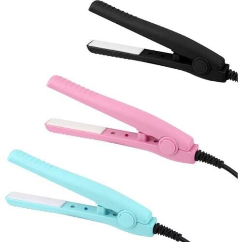 Mini Portable Electric Splint Flat Iron Ceramic Hair Straightener Hair Perming Hair Styling Appliance Hair Crimper US Plug