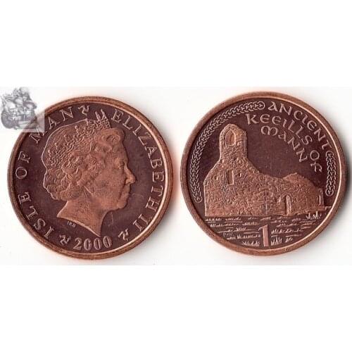 Isle of Man 1 Pence 2000 EditionCoins Europe New Original Coin Commemorative Edition 100% Real Rare Eu