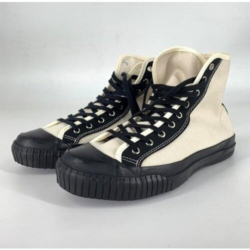 Autumn men flat with black round head solid color casual high help car stitch couple canvas shoes