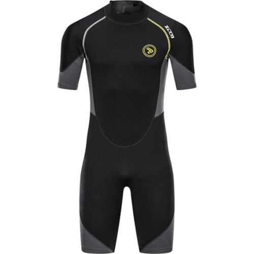 Male 1.5mm Neoprene Scuba Water Sport WetSuit Stretchy Spearfishing Swimming Short Sleeve Warm Surfing Snorkeling Diving Suit