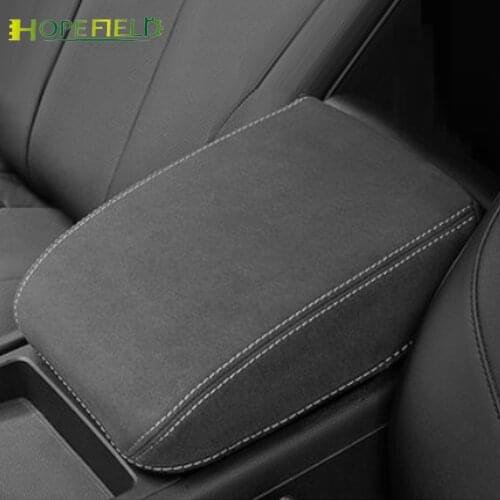 Car Central Armrest Pad Black Auto Center Console Box Cover For Audi Q5 Interior Accessories Styling Stowing Tidying