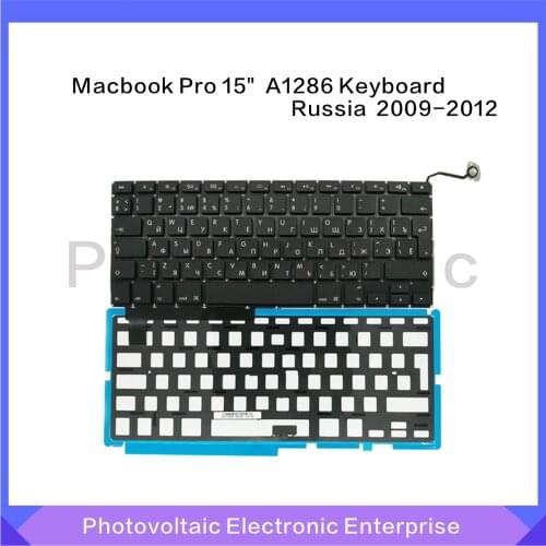 New Big Enter Key Russia Russian Keyboard With Backlight For Macbook Pro 15" A1286 2009 2010 2011 2012