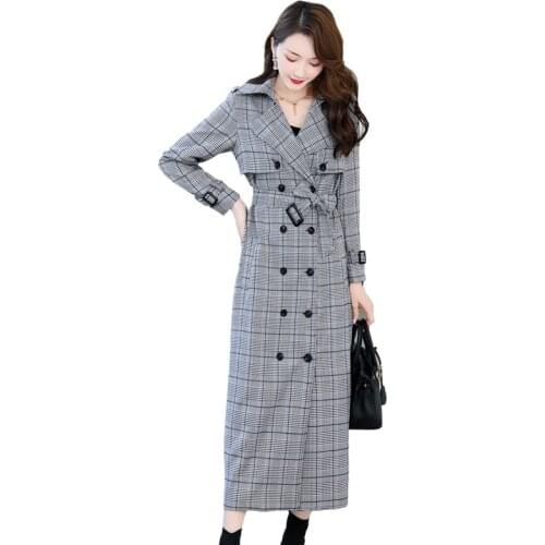 Slim Womens Coats 2019 Winter doubleBreasted Wool Blend Coat and Jacket Sashes Ladies Coats