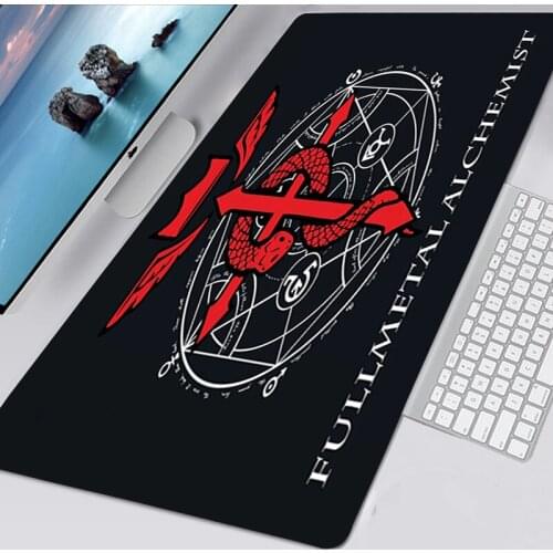 Fullmetal Alchemist XXL Mousepad Colorful Marble Keyboard Obito Uchiha Deskmat 30x80/90 Size Mouse Pads Nature Rubber Gaming Pad