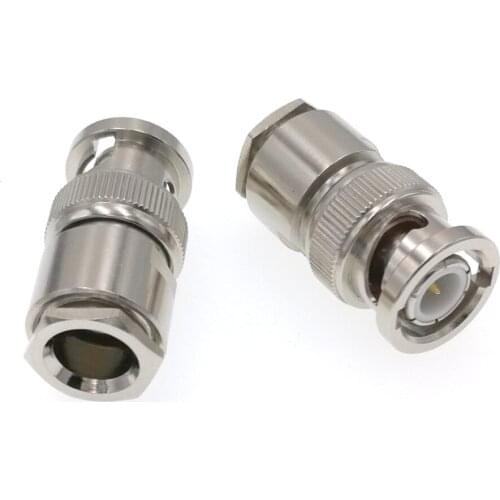 BNC Male Clamp Plug RF Connector 50Ω For LMR300 5D-FB 50 Ohm