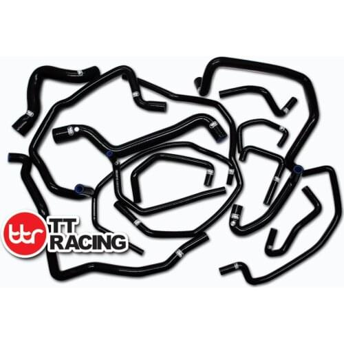 SA2801BK - Renault R5 5 GT Silicone Water Radiator Hose Kit Phrase 1 and 2 1985-1991 Black