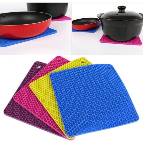 18.3*18.3CM honeycomb Pan Non Stick Fat Reducing Silicone Cooking Mat Oven Baking Tray Sheets For Kitchen Bar BBQ Food Holder